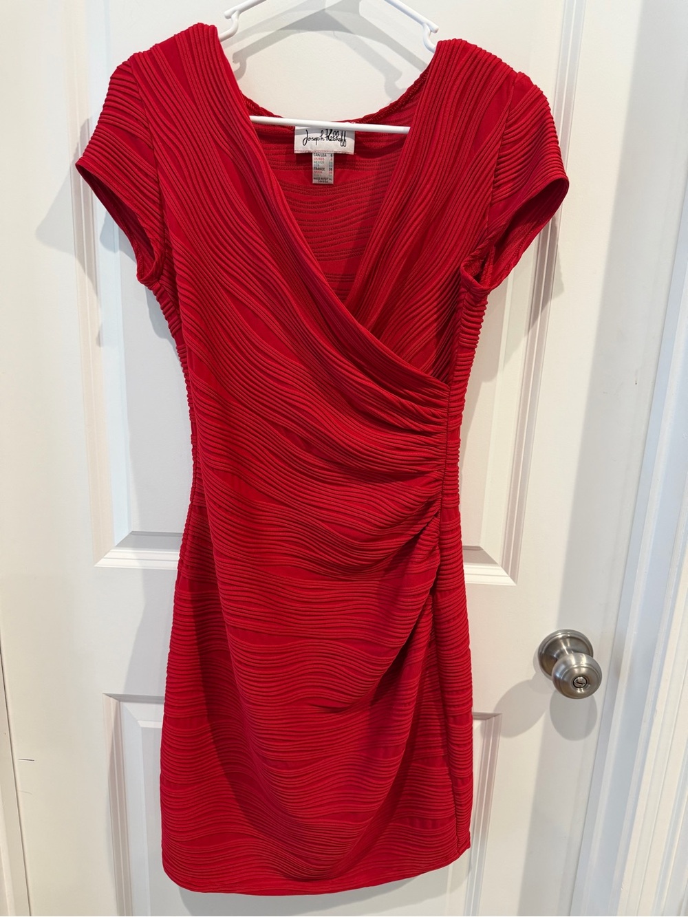 Joseph Ribkoff Red Textured Dress Size 6